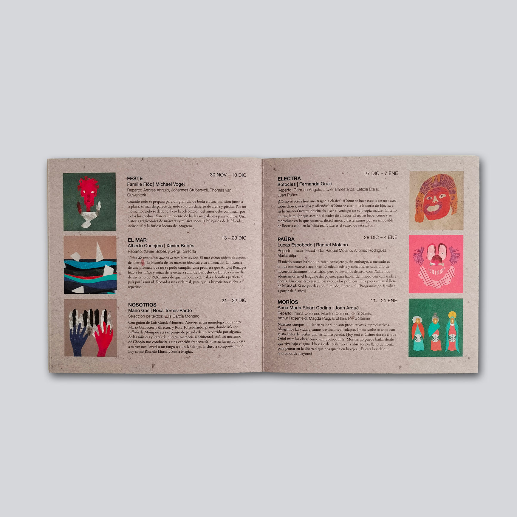 Programa de mano desplegable