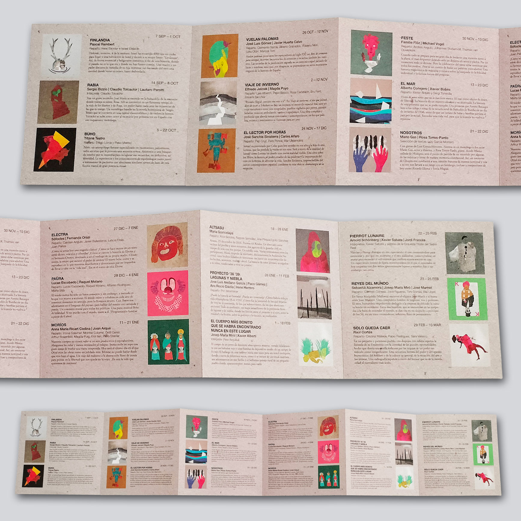 Programa de mano desplegable